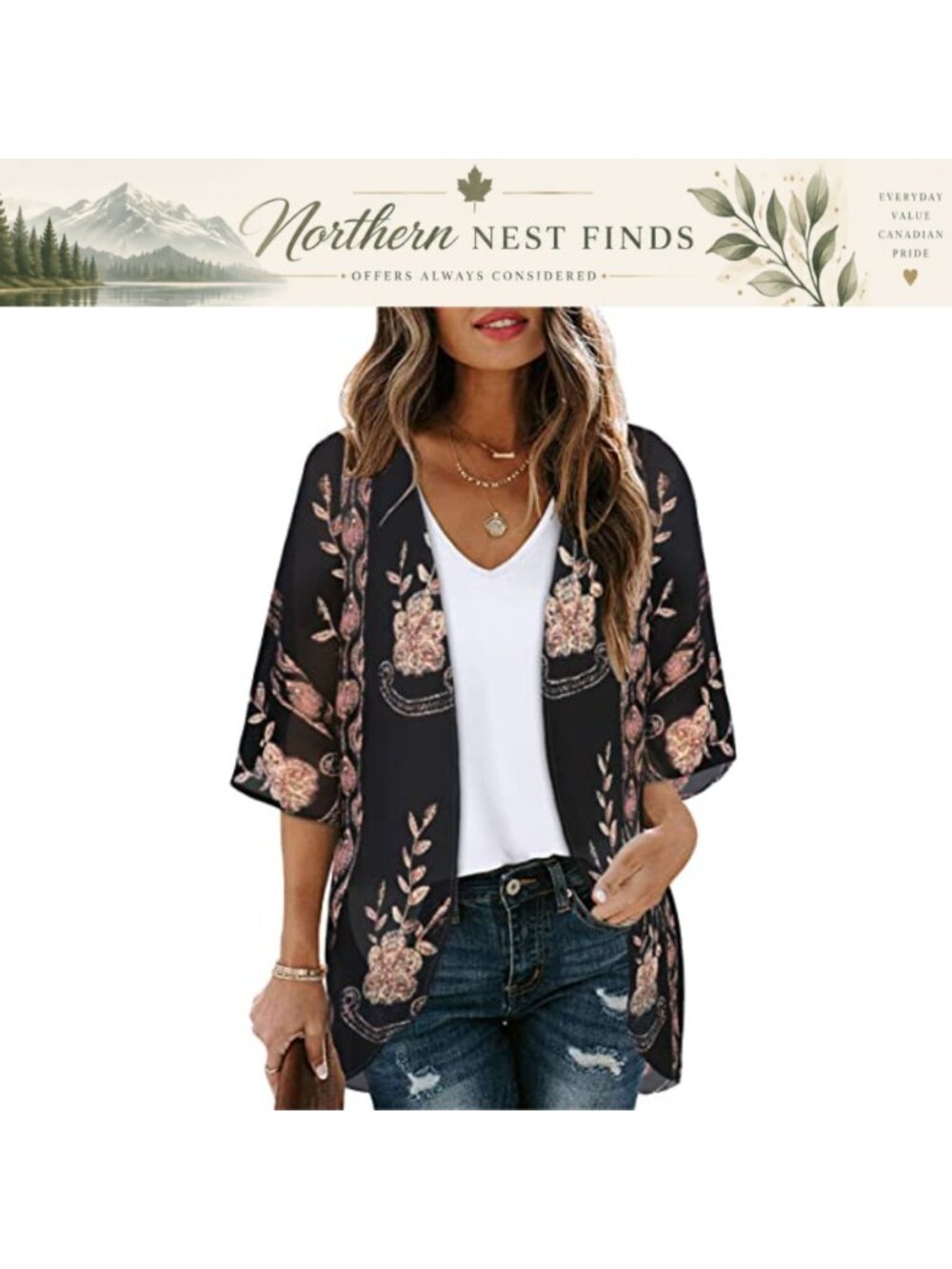 Chiffon Kimono Cardigan Beach Coverup Sheer Short Sleeve Summer Top